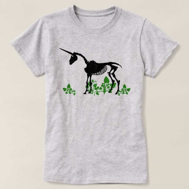 Unicorn Skeleton T - Shirt (Design vorne)