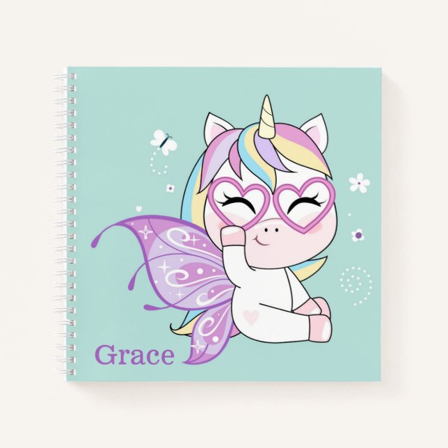 Unicorn Sketchbook Notebook Notizbuch (Vorderseite)