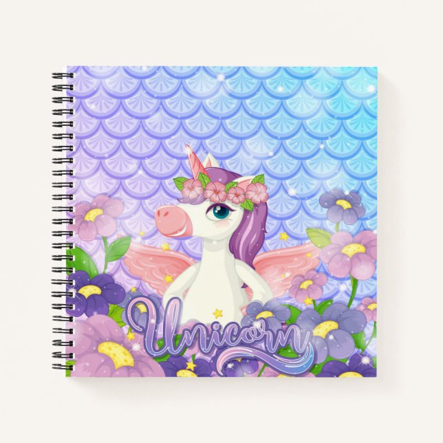 Unicorn Sketchbook Notebook Notizbuch (Vorderseite)