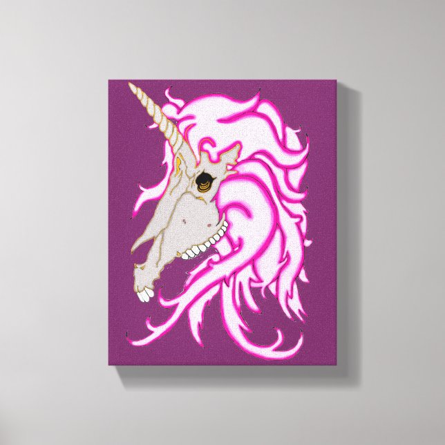 Unicorn Skull Leinwanddruck (Vorderseite)
