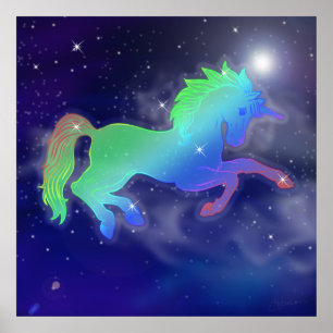 Unicorn Sky   Startnight Poster