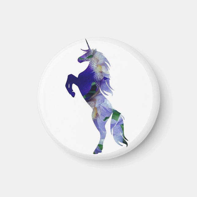 Unicorn Small, 3,2 cm Round Magnet (Vorne)