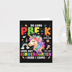 Unicorn so Long Pre-K Abschluss Kindergarten hier Karte
