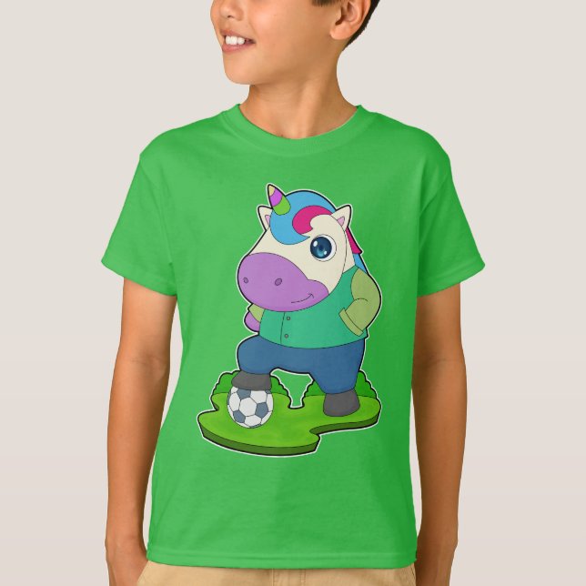 Unicorn Soccer Player Soccer T-Shirt (Vorderseite)