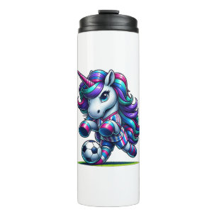 Unicorn Soccer Team Player Tank Top Thermosbecher