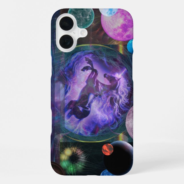 Unicorn Space iPhone 13 Hülle iPhone 16 Plus Hülle (Rückseite)
