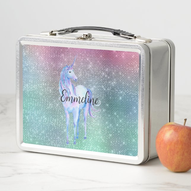Unicorn Sparkle Metall Brotdose (Beispiel)
