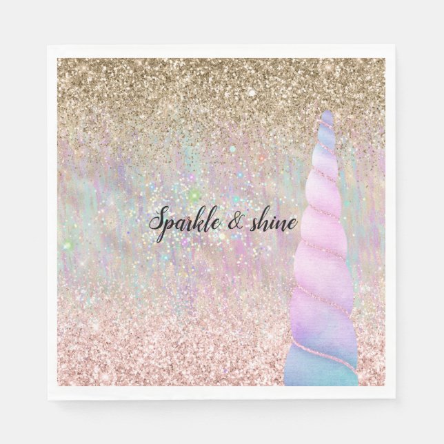 Unicorn Sparkle Serviette (Vorderseite)
