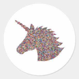 Unicorn Sprinkles Happy Birthday Party Stickers