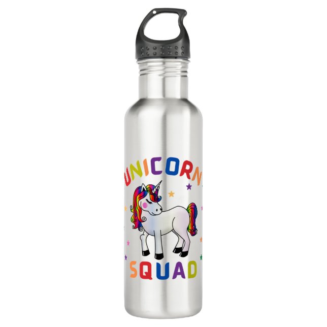 Unicorn Squad Edelstahlflasche (Vorderseite)