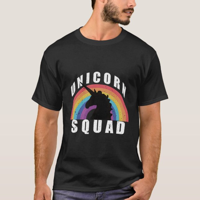 Unicorn Squad Rainbow T-Shirt (Vorderseite)