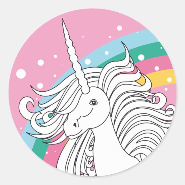 UNICORN STICKER PINK (Vorderseite)