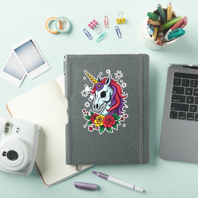 Unicorn Sugar Skull Mexican Art, Christmas T-Shirt Aufkleber (iPad Hülle)