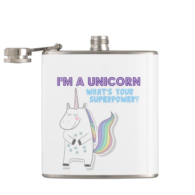 Unicorn Superpower Flachmann (Geöffnet)