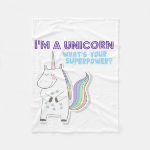Unicorn Superpower Fleecedecke