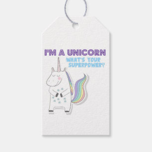 Unicorn Superpower Geschenkanhänger