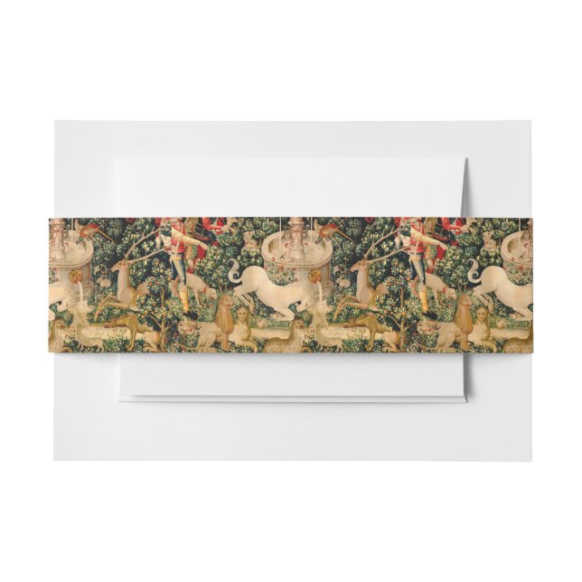 Unicorn Tapestries gefunden Legende Mythisch Einladungsbanderole (Vorderseite Beispiel)