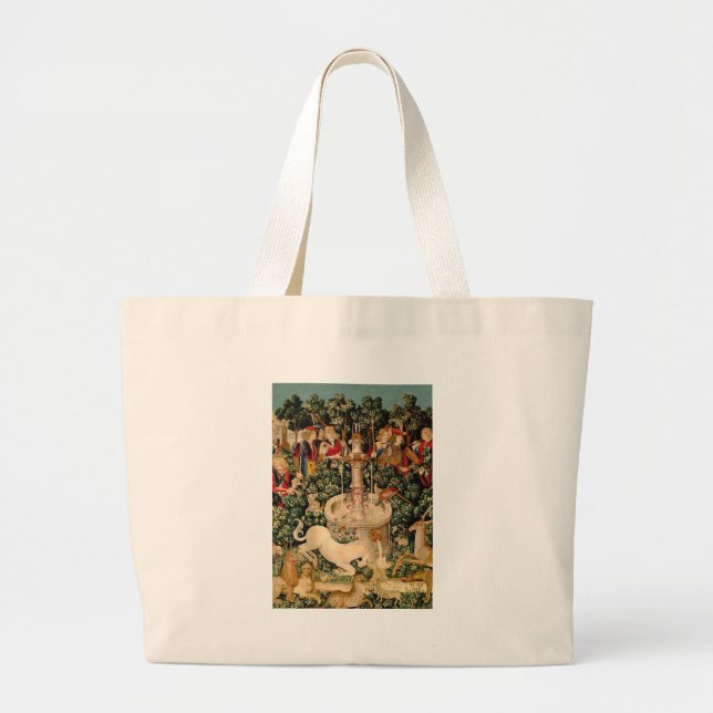 Unicorn Tapestries gefunden Legende Mythisch Jumbo Stoffbeutel (Vorne)