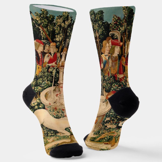 Unicorn Tapestries gefunden Legende Mythisch Socken (Gewinkelt)
