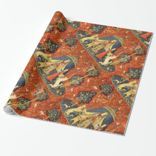Unicorn Tapestries Lady Legend Mittelalter Geschenkpapier