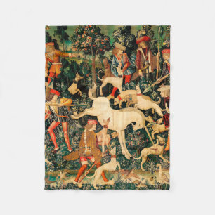 Unicorn Tapestries Mittelalterliche Klassische Ver Fleecedecke