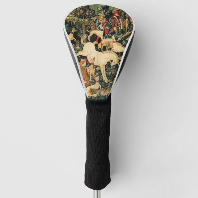 Unicorn Tapestries Mittelalterliche Klassische Ver Golf Headcover (Vorderseite)