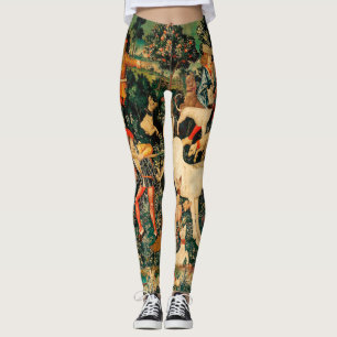 Unicorn Tapestries Mittelalterliche Klassische Ver Leggings