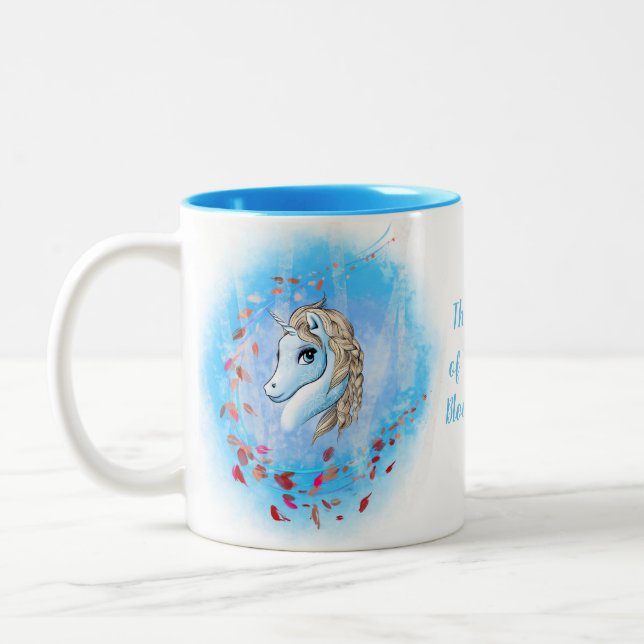 Unicorn Tasse Geschenk - Winterthema (Links)