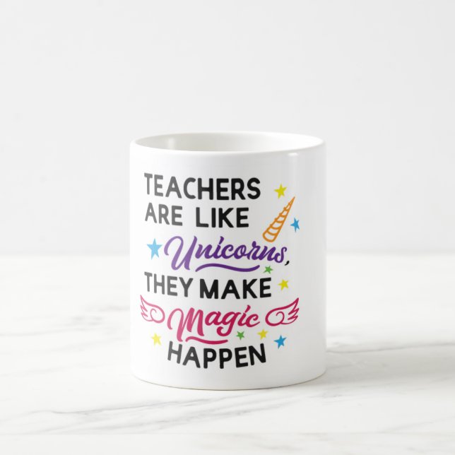 Unicorn Teacher Mug Kaffeetasse (Mittel)