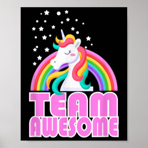 Unicorn Team Phantastisch Rainbow Jga Wedding Bria Poster