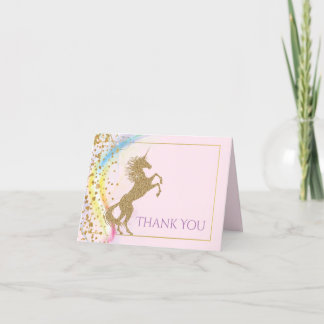 Unicorn Thank You Cards Dankeskarte