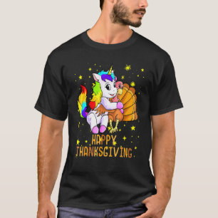 Unicorn Thankshiating für Mädchen Türkei Liebe T-Shirt
