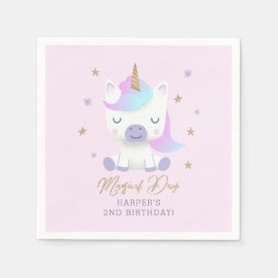 Unicorn-Thema-Geburtstags-Party Serviette