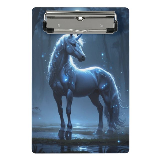 Unicorn Themed Clipboard Mini Klemmbrett (Vorderseite)