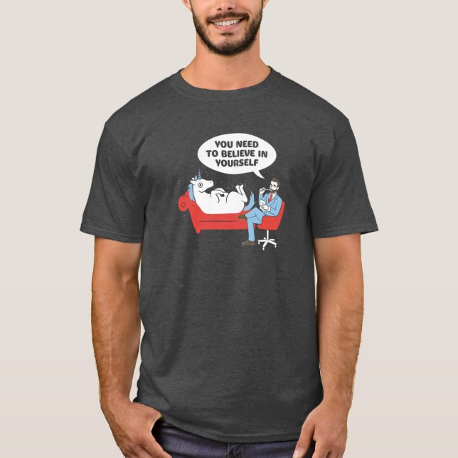 Unicorn-Therapie, die Sie selbst glauben müssen T-Shirt (Vorderseite)