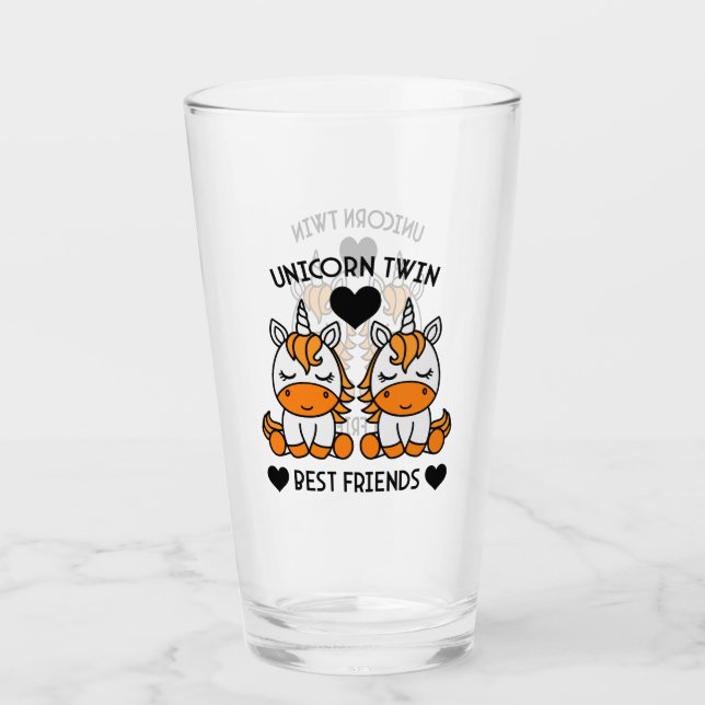 Unicorn Twin Sister Glas (Vorderseite)
