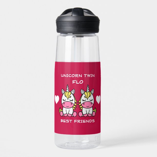 Unicorn Twin Sister Trinkflasche (Vorne)