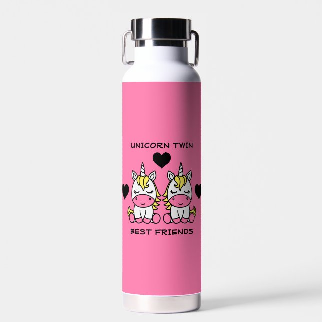 Unicorn Twin Sister Trinkflasche (Vorne)