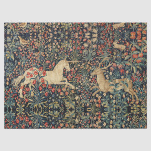UNICORN UND DEINE, BLUME, WALDTIERE, blumenreich Seidenpapier