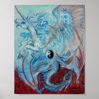 Unicorn und Dragon Yin Yang