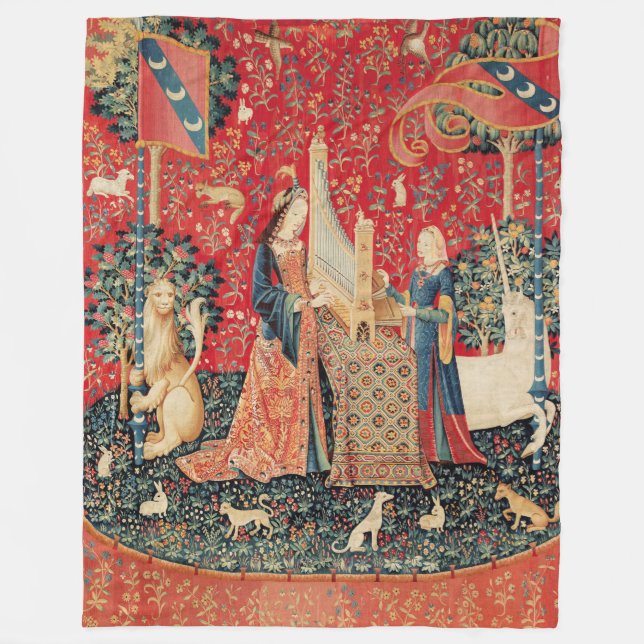 UNICORN UND LADY PLAYORGAN MIT TIEREN FLEECEDECKE (Vorderseite)