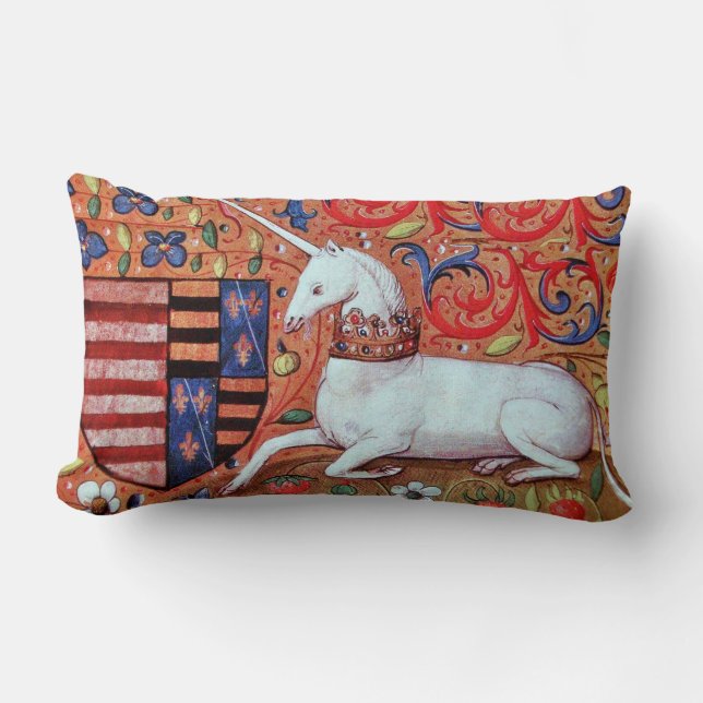 UNICORN UND MEDIEVA FANTASY BLUME, FLORALMOTIFS LENDENKISSEN (Vorderseite)