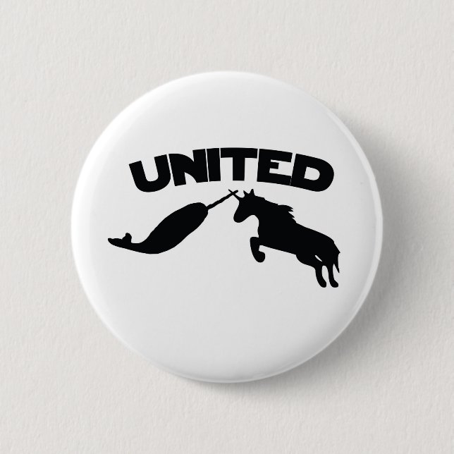 Unicorn und Narwhal Button (Vorderseite)