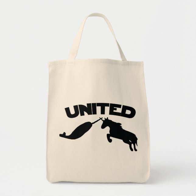 Unicorn und Narwhal Tragetasche (Vorne)