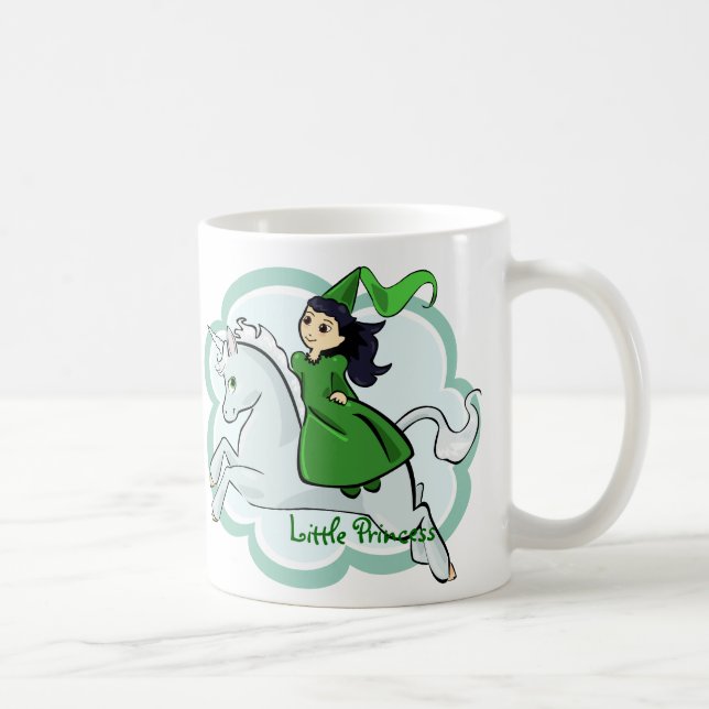 Unicorn und Prinzessin Mug Kaffeetasse (Rechts)