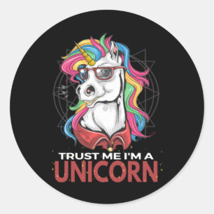 Unicorn Unicorns Unicorn Sonnenbrille Regenbogen Runder Aufkleber