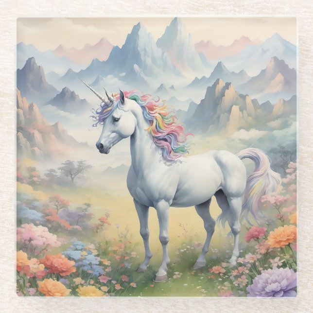 Unicorn-Untersetzer Glasuntersetzer (Vorderseite)