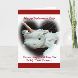 Unicorn Valentines Feiertagskarte