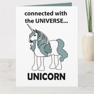 Unicorn verbunden mit dem Universum Unicorn Karte