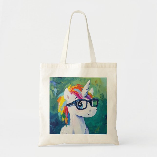 Unicorn-Verschleißbrillen-Malerei Tragetasche (Vorne)